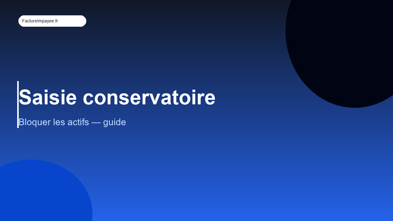 Saisie conservatoire : bloquer les avoirs d'un débiteur avant jugement