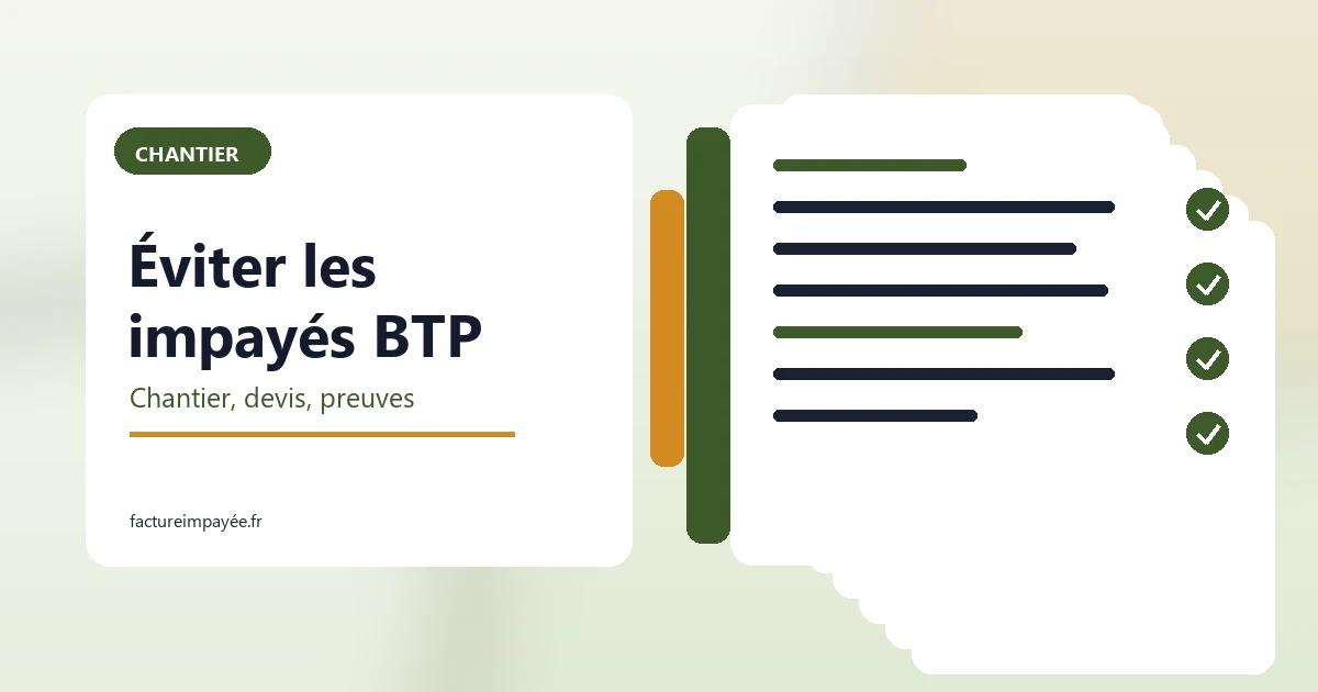 Éviter les impayés dans le BTP : chantier