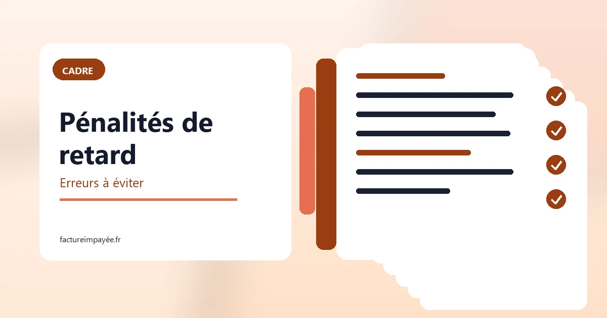 Pénalités de retard facture : erreurs à éviter